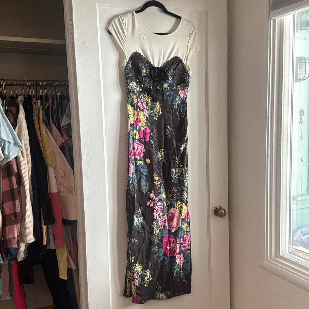 NWT Anthropologie Twofer Floral Print Maxi Dress